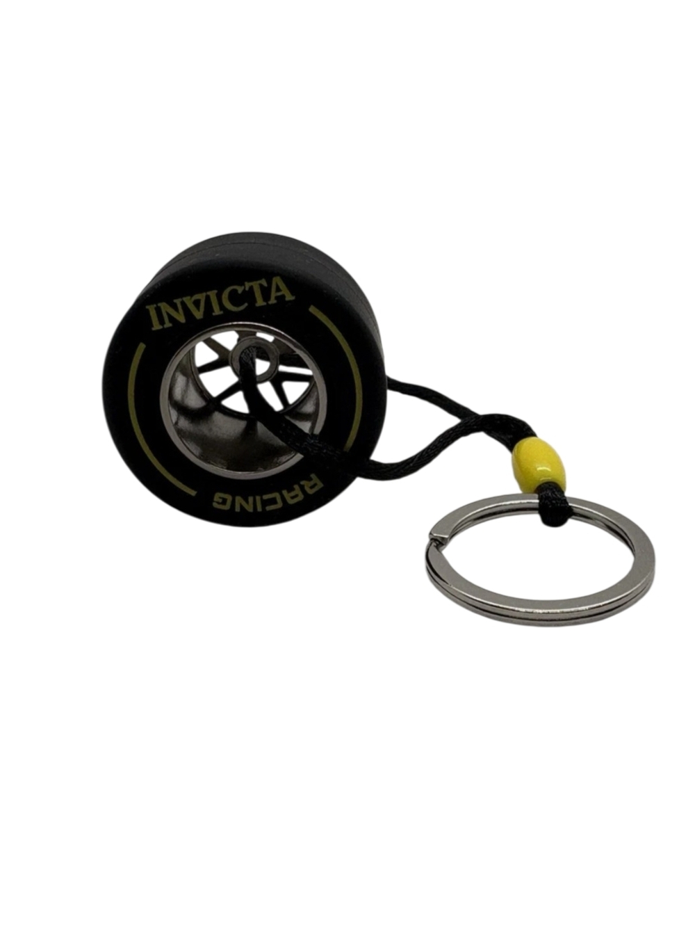 Invicta Black and Yellow Tire Keychain - Picture 2 of 3